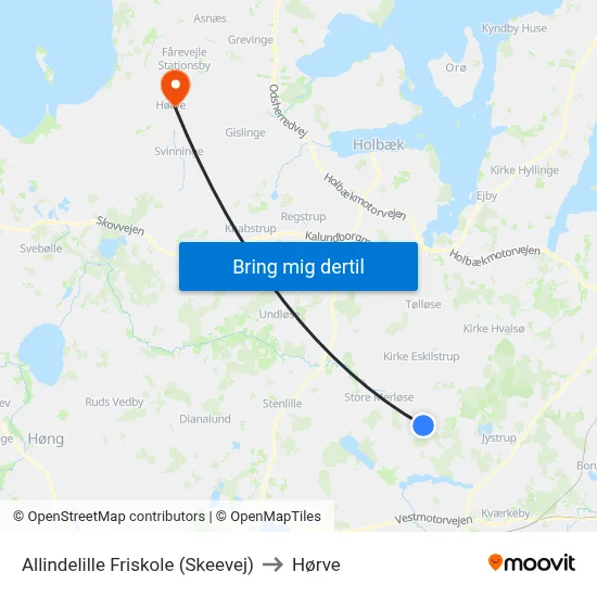 Allindelille Friskole (Skeevej) to Hørve map