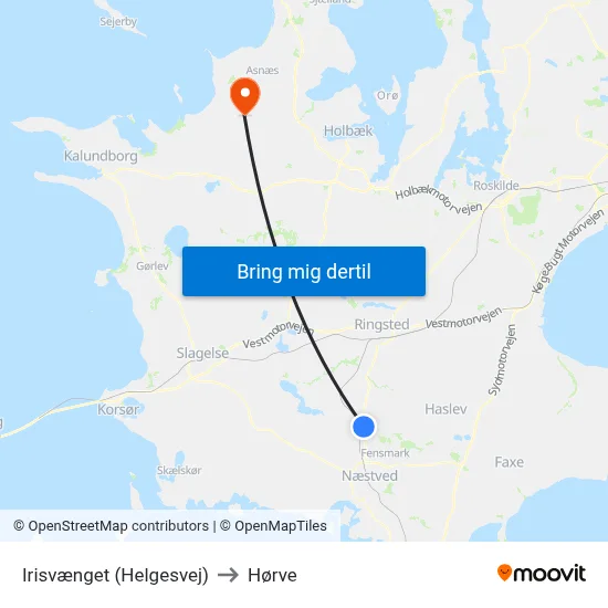 Irisvænget (Helgesvej) to Hørve map