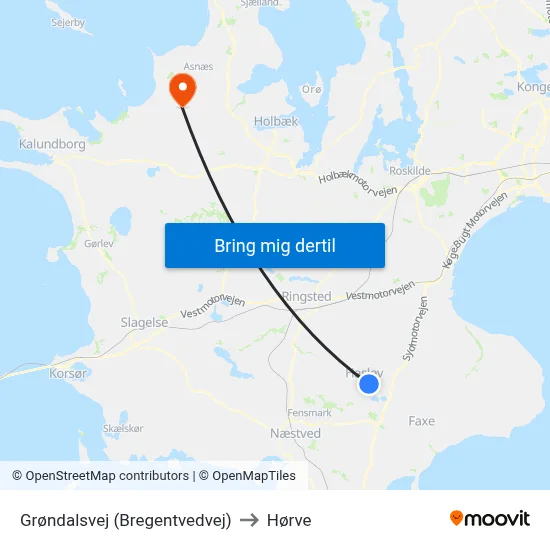 Grøndalsvej (Bregentvedvej) to Hørve map