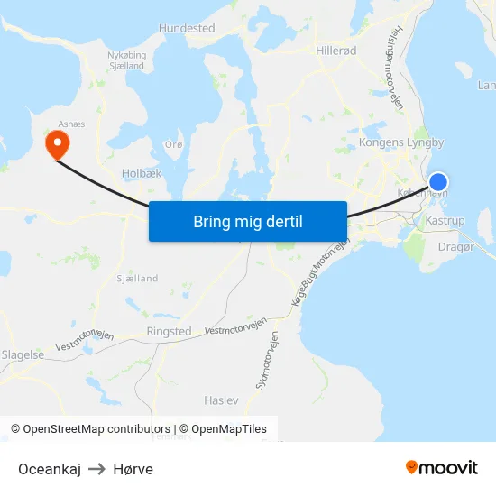 Oceankaj to Hørve map