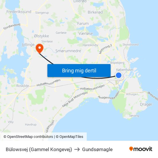 Bülowsvej (Gammel Kongevej) to Gundsømagle map
