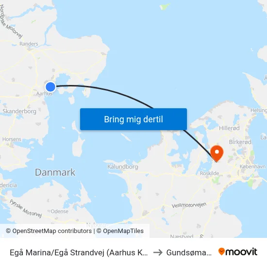 Egå Marina/Egå Strandvej (Aarhus Kom) to Gundsømagle map