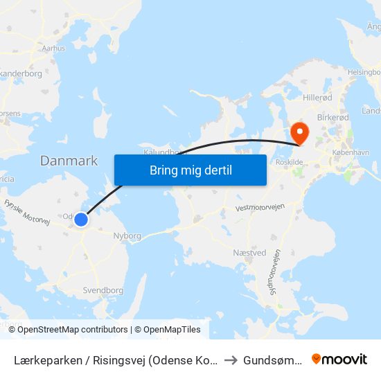 Lærkeparken / Risingsvej (Odense Kommune) to Gundsømagle map