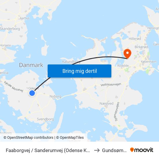 Faaborgvej / Sanderumvej (Odense Kommune) to Gundsømagle map