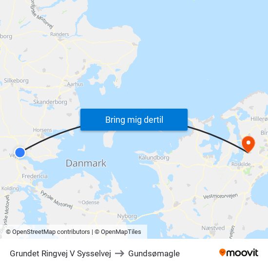 Grundet Ringvej V Sysselvej to Gundsømagle map
