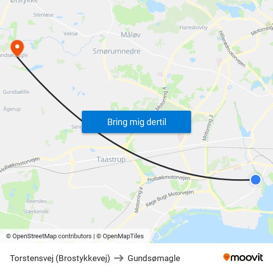 Torstensvej (Brostykkevej) to Gundsømagle map