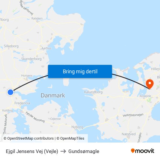 Ejgil Jensens Vej (Vejle) to Gundsømagle map