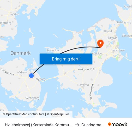 Hvileholmsvej (Kerteminde Kommune) to Gundsømagle map