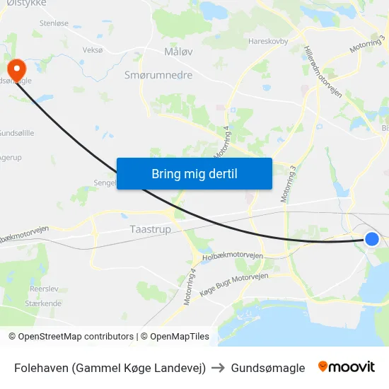 Folehaven (Gammel Køge Landevej) to Gundsømagle map