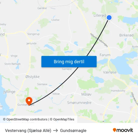 Vestervang (Sjælsø Allé) to Gundsømagle map