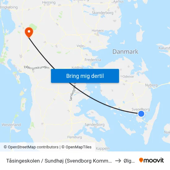 Tåsingeskolen / Sundhøj (Svendborg Kommune) to Ølgod map