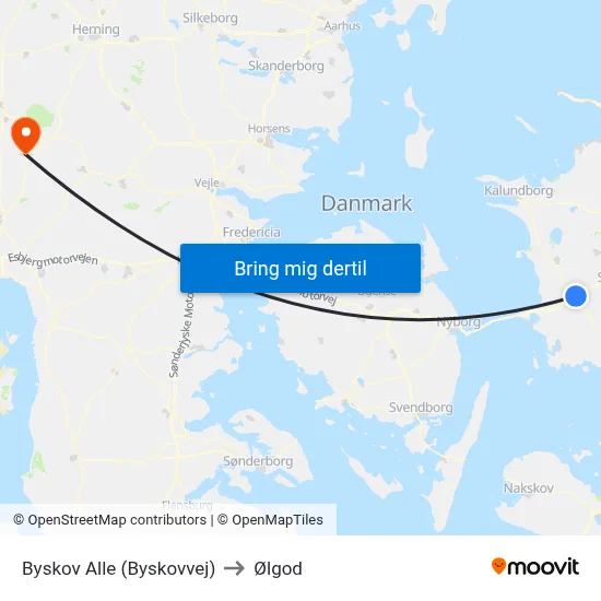Byskov Alle (Byskovvej) to Ølgod map