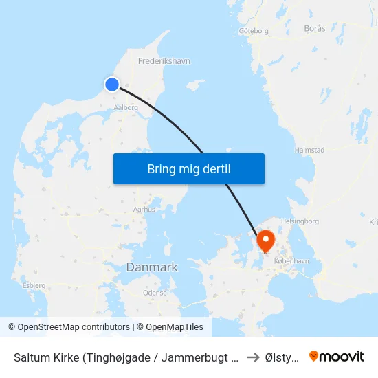 Saltum Kirke (Tinghøjgade / Jammerbugt Komm.) to Ølstykke map