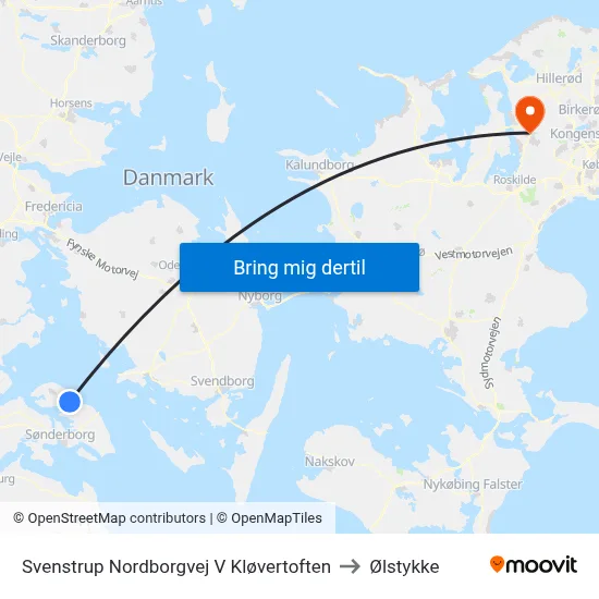 Svenstrup Nordborgvej V Kløvertoften to Ølstykke map