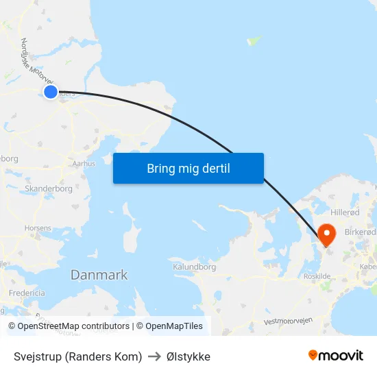 Svejstrup (Randers Kom) to Ølstykke map