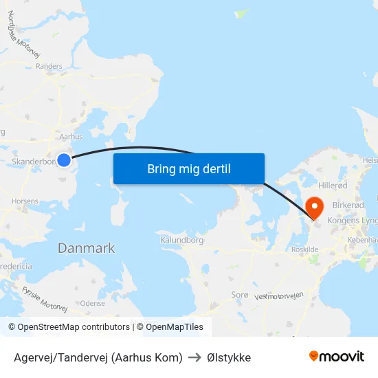 Agervej/Tandervej (Aarhus Kom) to Ølstykke map