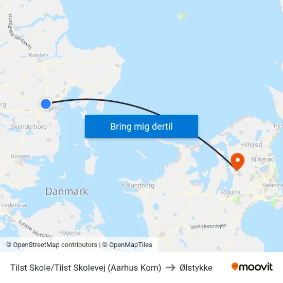 Tilst Skole/Tilst Skolevej (Aarhus Kom) to Ølstykke map