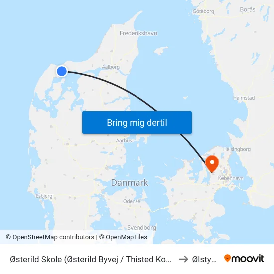 Østerild Skole (Østerild Byvej / Thisted Kommune) to Ølstykke map
