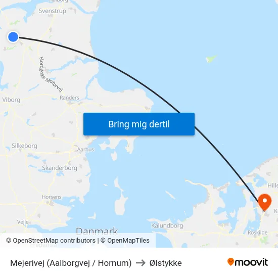 Mejerivej  (Aalborgvej / Hornum) to Ølstykke map