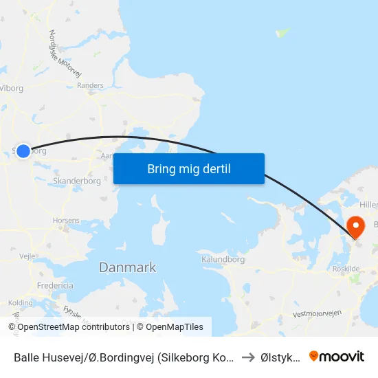 Balle Husevej/Ø.Bordingvej (Silkeborg Kom) to Ølstykke map