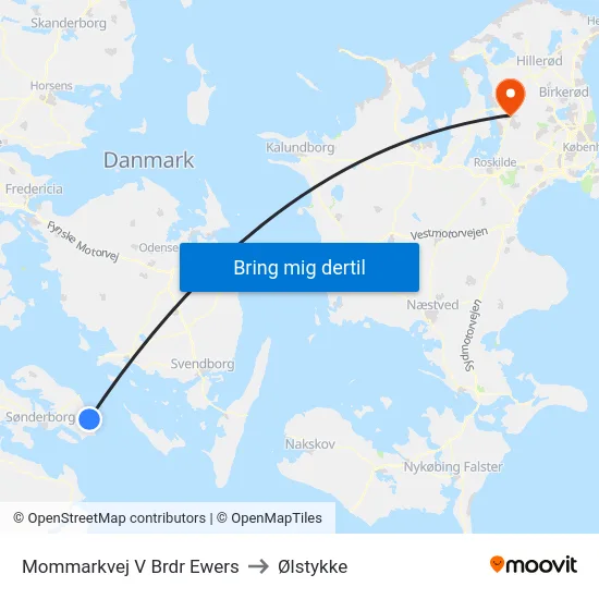 Mommarkvej V Brdr Ewers to Ølstykke map