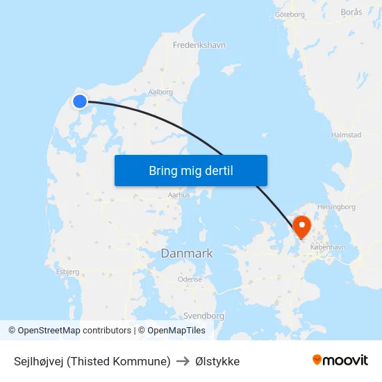 Sejlhøjvej (Thisted Kommune) to Ølstykke map