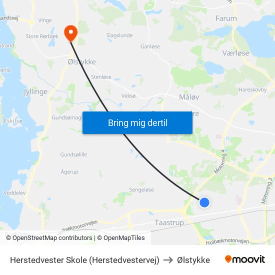 Herstedvester Skole (Herstedvestervej) to Ølstykke map