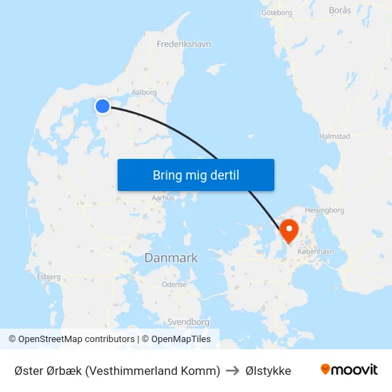 Øster Ørbæk (Vesthimmerland Komm) to Ølstykke map