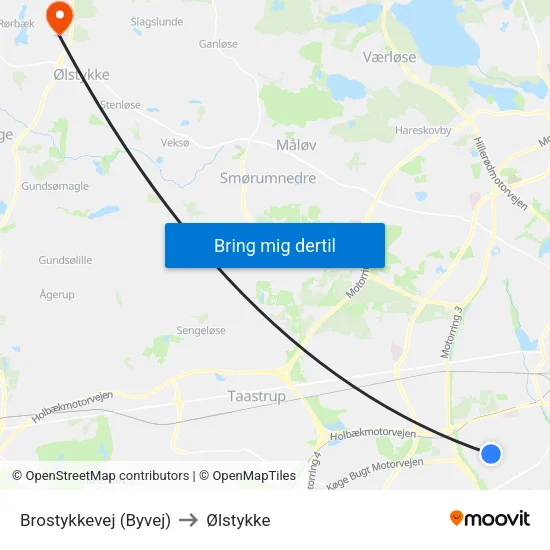 Brostykkevej (Byvej) to Ølstykke map