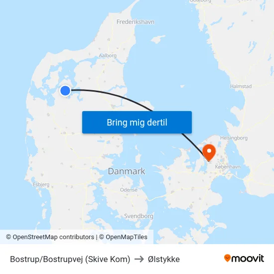 Bostrup/Bostrupvej (Skive Kom) to Ølstykke map