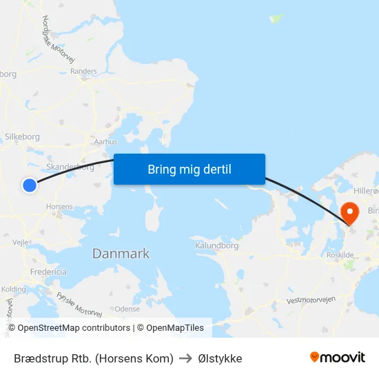 Brædstrup Rtb. (Horsens Kom) to Ølstykke map