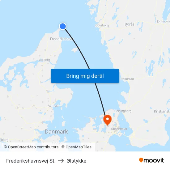 Frederikshavnsvej St. to Ølstykke map