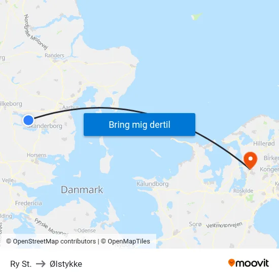 Ry St. to Ølstykke map