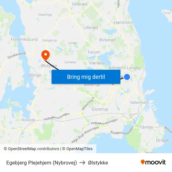 Egebjerg Plejehjem (Nybrovej) to Ølstykke map