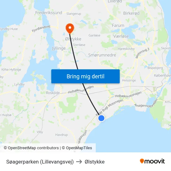 Søagerparken (Lillevangsvej) to Ølstykke map