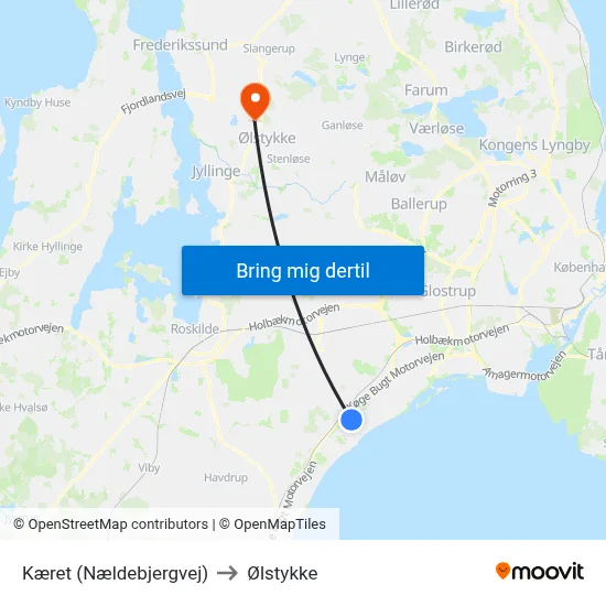 Kæret (Nældebjergvej) to Ølstykke map
