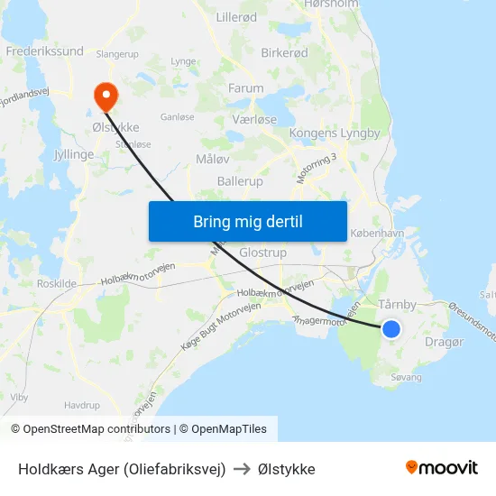 Holdkærs Ager (Oliefabriksvej) to Ølstykke map