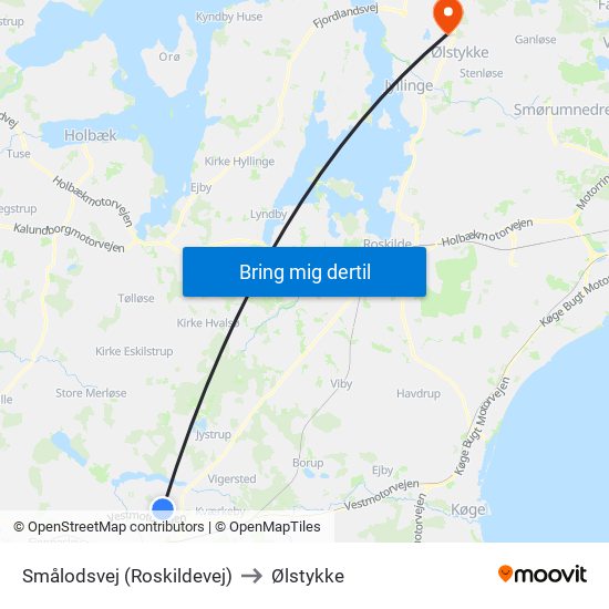 Smålodsvej (Roskildevej) to Ølstykke map