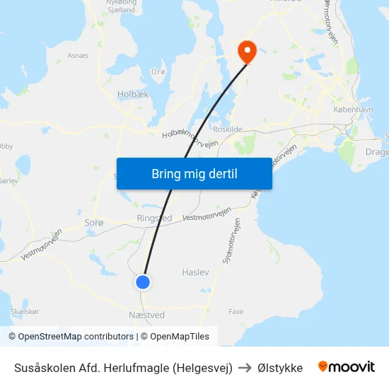 Susåskolen Afd. Herlufmagle (Helgesvej) to Ølstykke map