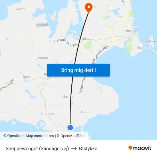 Sneppevænget (Sandagervej) to Ølstykke map