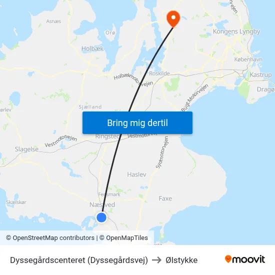 Dyssegårdscenteret (Dyssegårdsvej) to Ølstykke map