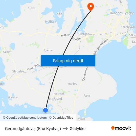 Gerbredgårdsvej (Enø Kystvej) to Ølstykke map