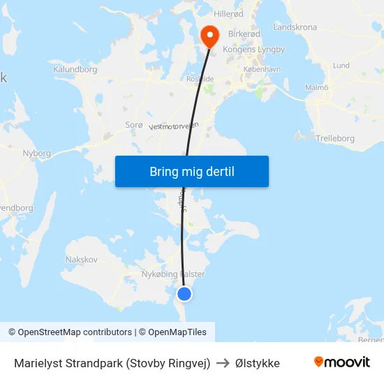 Marielyst Strandpark (Stovby Ringvej) to Ølstykke map