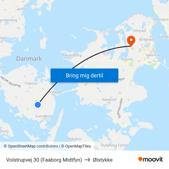 Volstrupvej 30 (Faaborg Midtfyn) to Ølstykke map