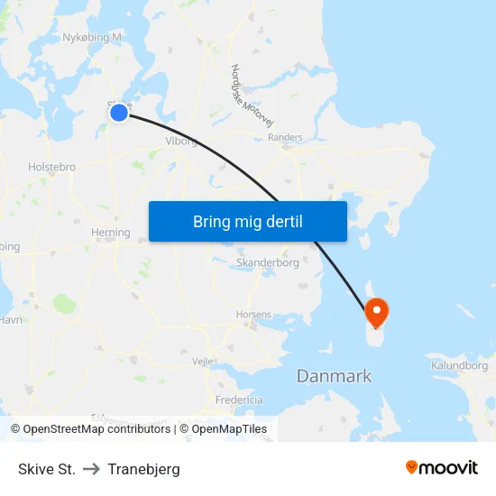 Skive St. to Tranebjerg map