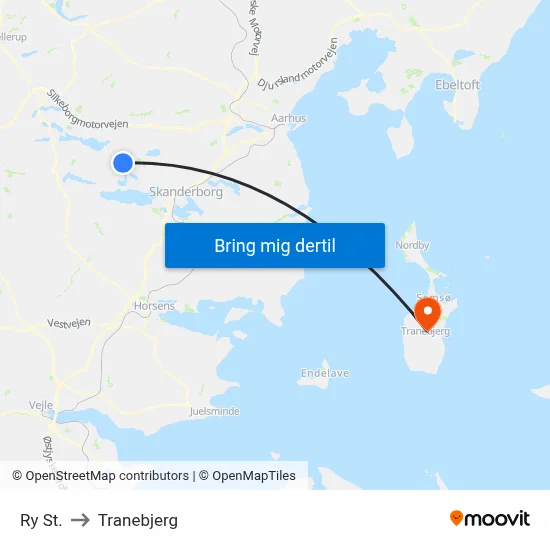 Ry St. to Tranebjerg map