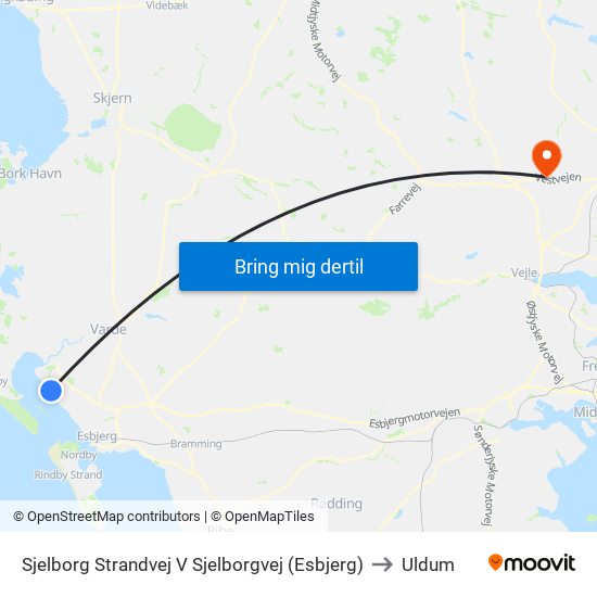 Sjelborg Strandvej V Sjelborgvej (Esbjerg) to Uldum map