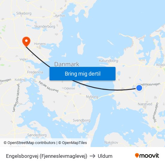 Engelsborgvej (Fjenneslevmaglevej) to Uldum map