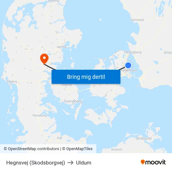 Hegnsvej (Skodsborgvej) to Uldum map