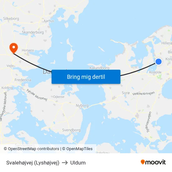 Svalehøjvej (Lyshøjvej) to Uldum map